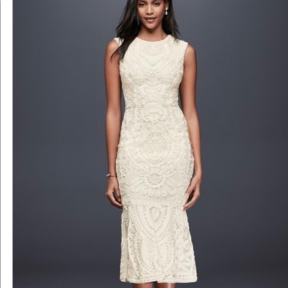 JS Collections Soutache Tank Midi Sheath Dress Size 12